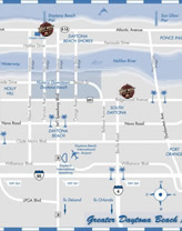 Daytona Beach Area Map